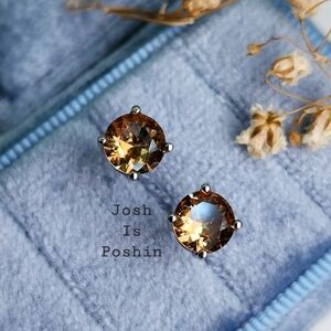 1.6CTW Round cut zultanite stud earrings in sterling silver